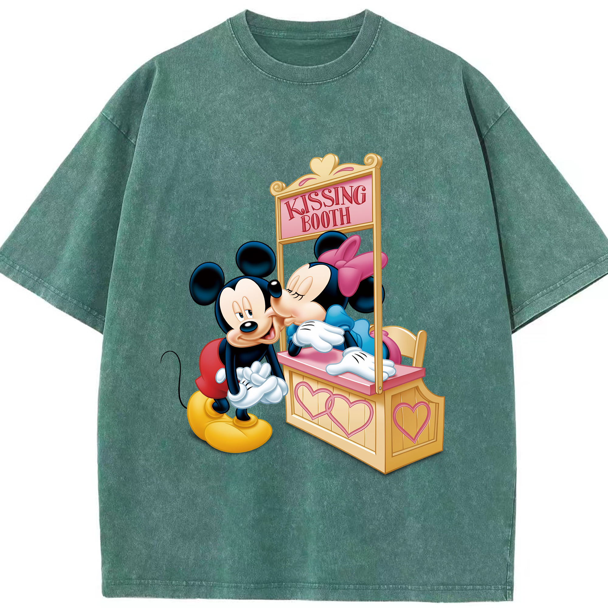 （画像用） ミッキーマウス Mickey Mouse 綿100% ヴィンテージ風 半袖Tシャツ（フロントプリント）